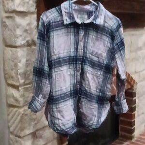 American Eagle fleece button down
